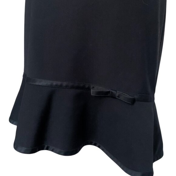 Y2K Express Stretchy skirt with ribbon bow and Ruffle Hem black - Picture 3 of 5
